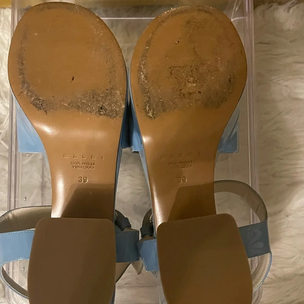 Marni Light Blue Platform Sandals - Picture 5 of 5